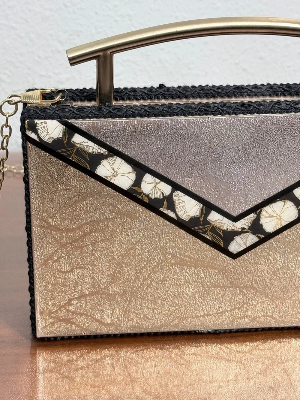 Handmade Artisan Metallic Clutch Handbag Nancy Davis Boutique - Picture 2 of 11